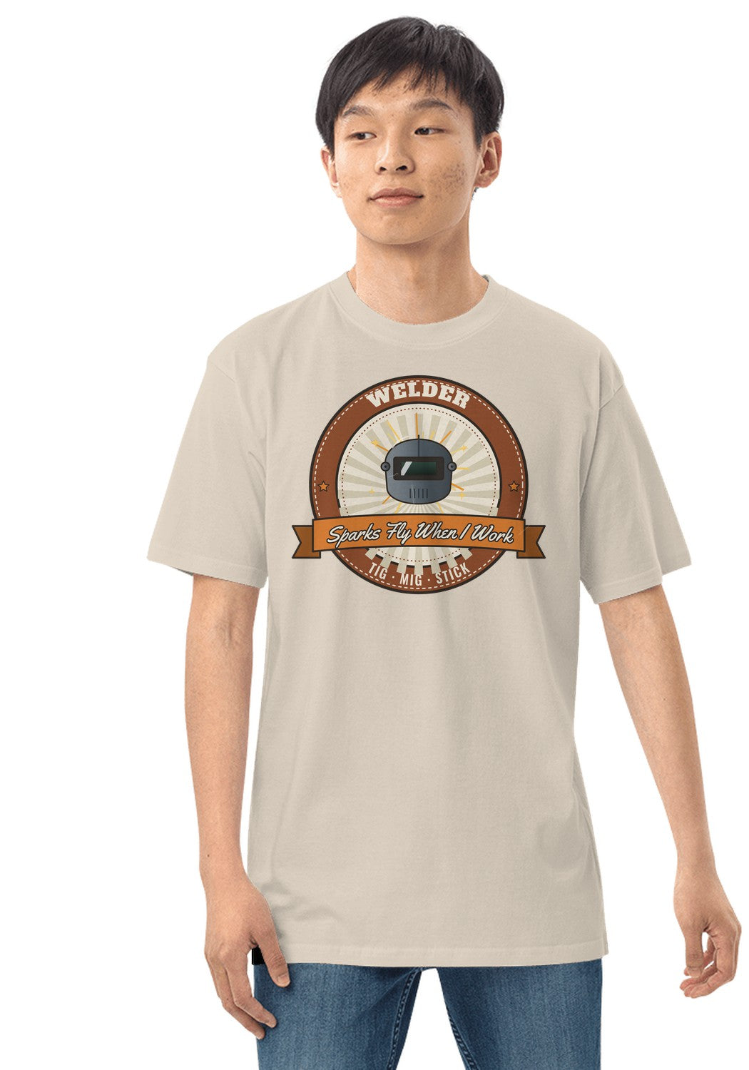 Welder t-shirt in Heather Dust