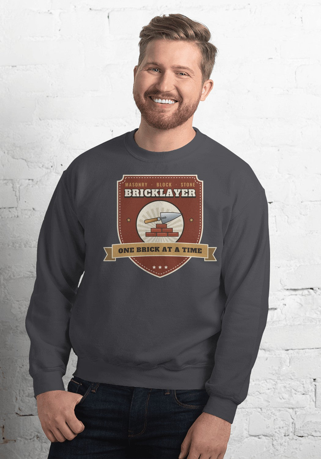 Bricklayer sweatshirt in Dark Heather