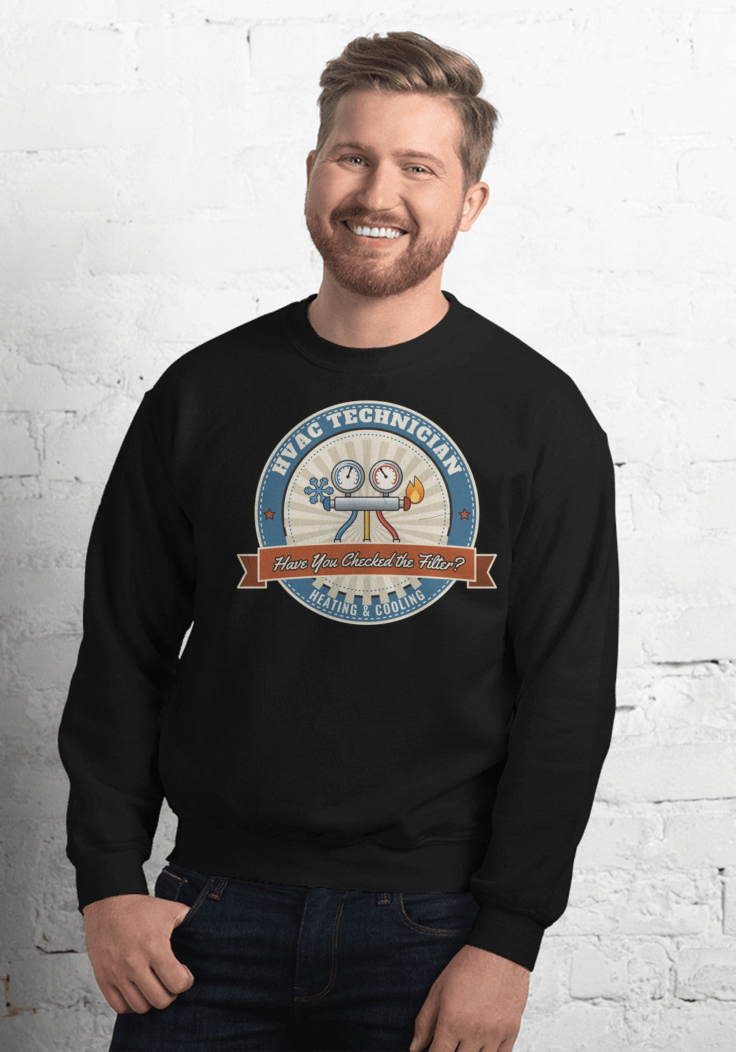 HVAC Tech sweatshirt in Black
