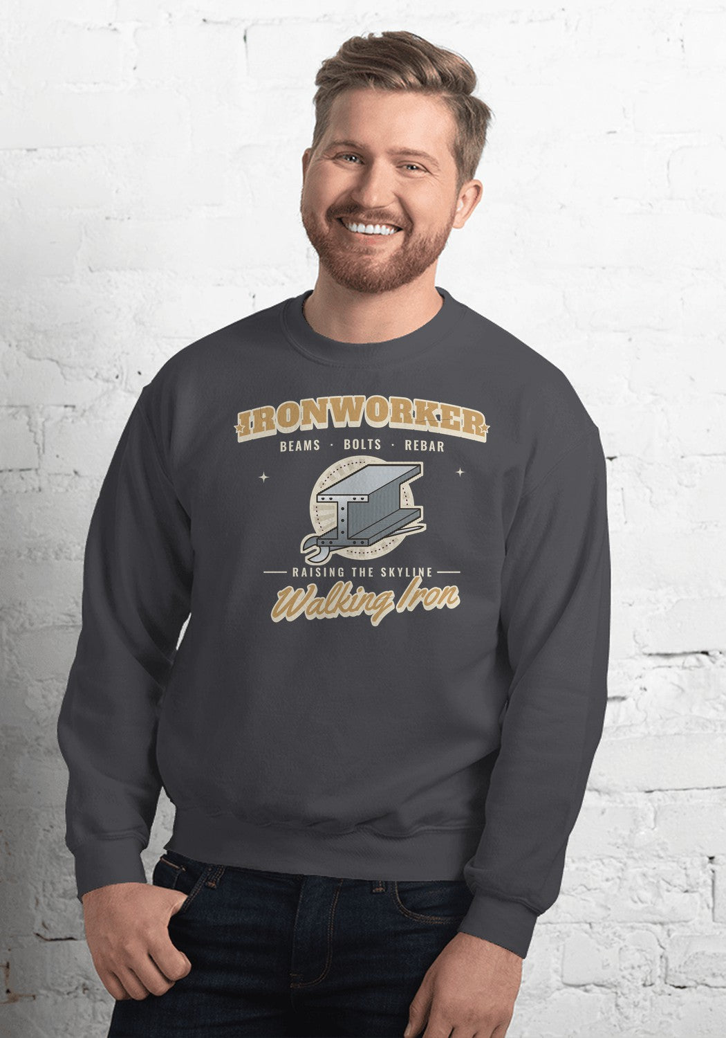 Ironworker sweatshirt in Dark Heather
