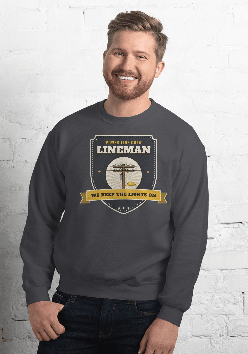Lineman sweatshirt in Dark Heather