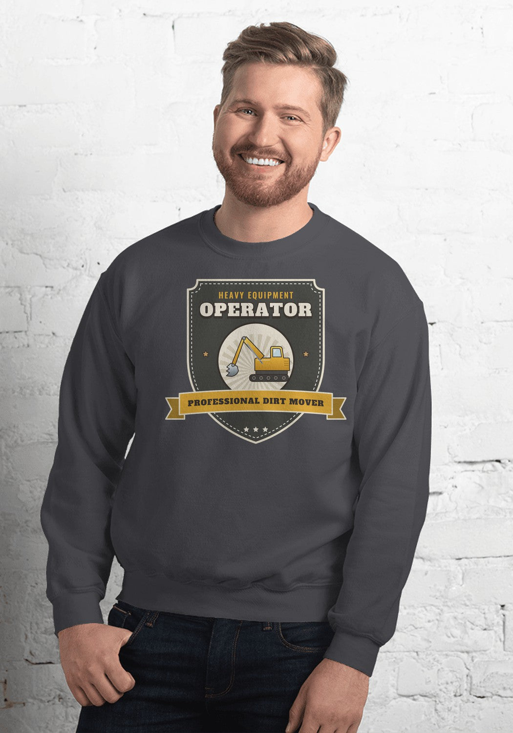 Heavy Equipment Operator sweatshirt in Dark Heather