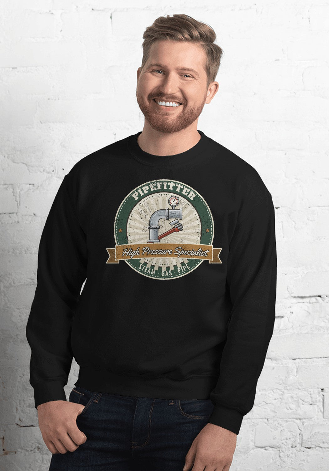 Pipefitter sweatshirt in Black
