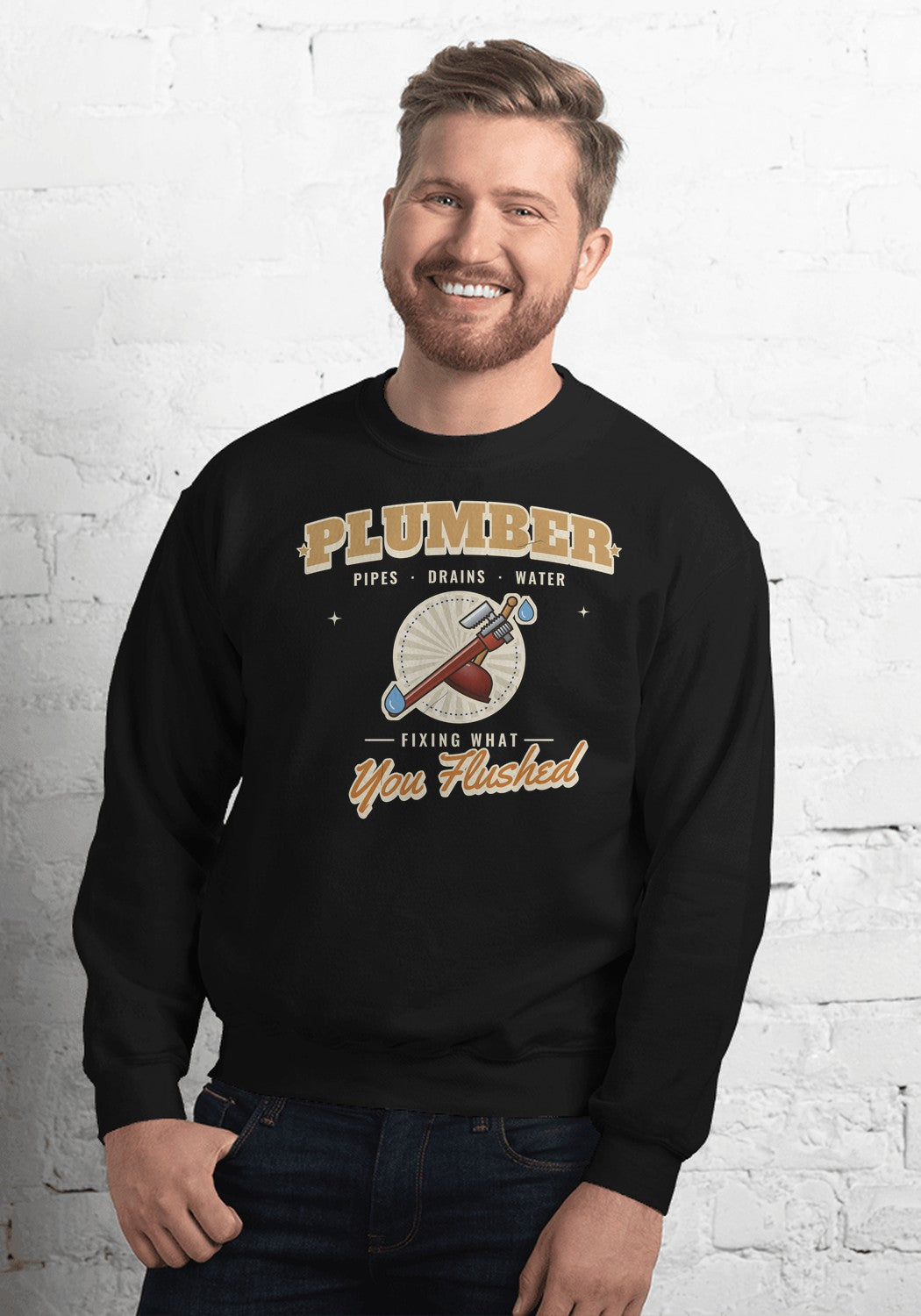 Plumber sweatshirt in Black
