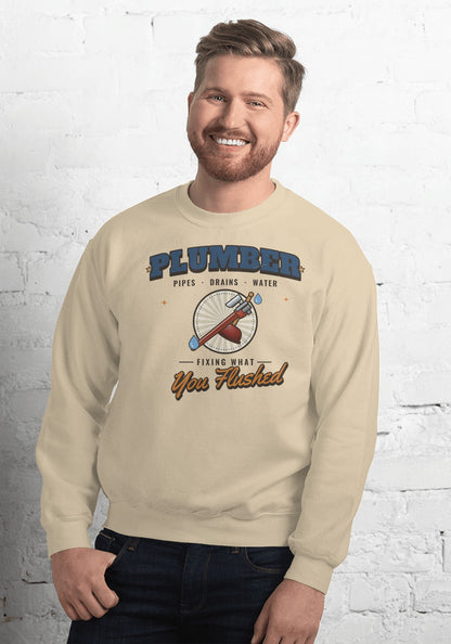 Plumber sweatshirt in Sand