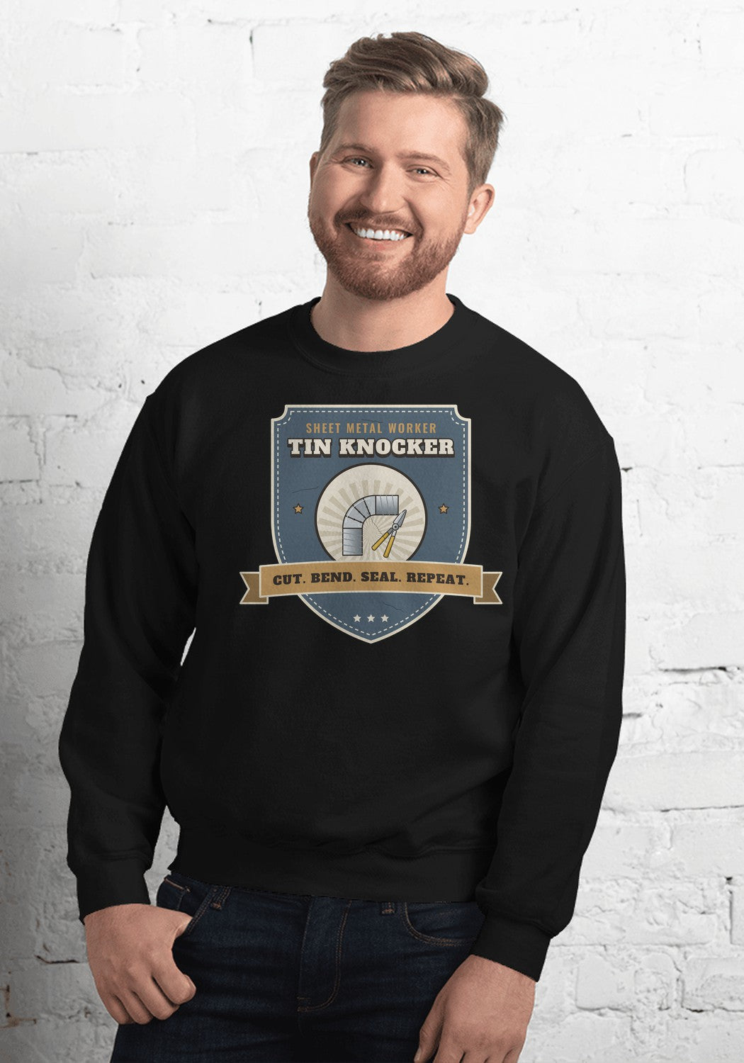 Tin Knocker sweatshirt in Black