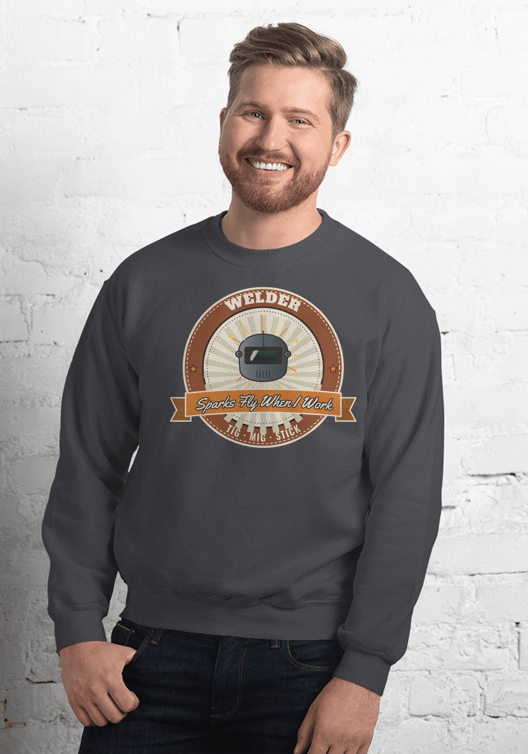 Welder sweatshirt in Dark Heather
