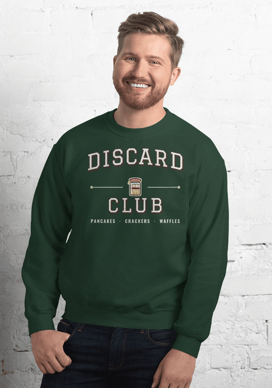 Discard Club sweatshirt in Forest Green
