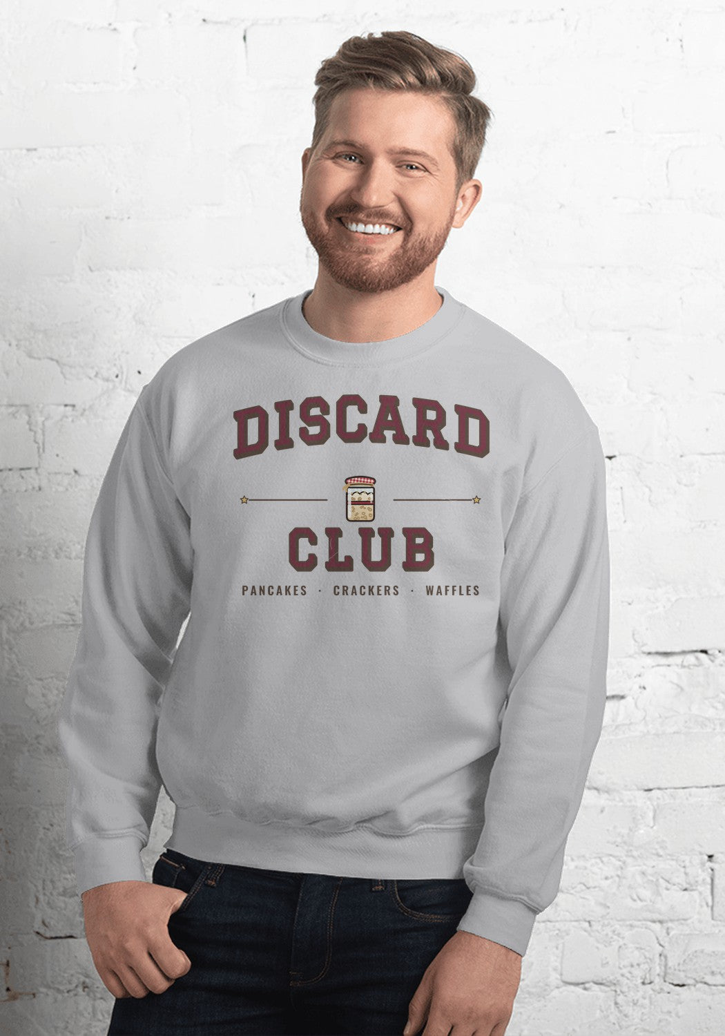 Discard Club sweatshirt in Sport Grey