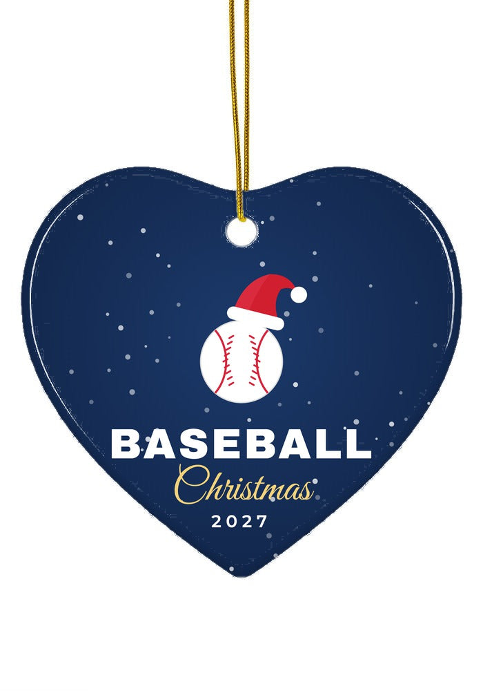 Baseball ornament, heart shape