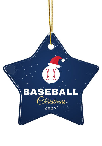 Baseball ornament, star shape