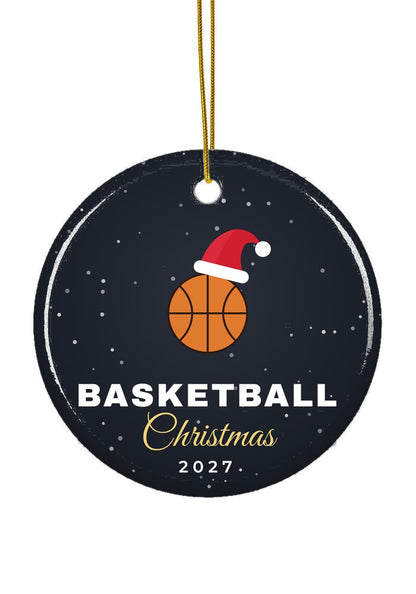Basketball ornament, circle shape