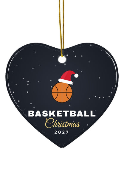 Basketball ornament, heart shape