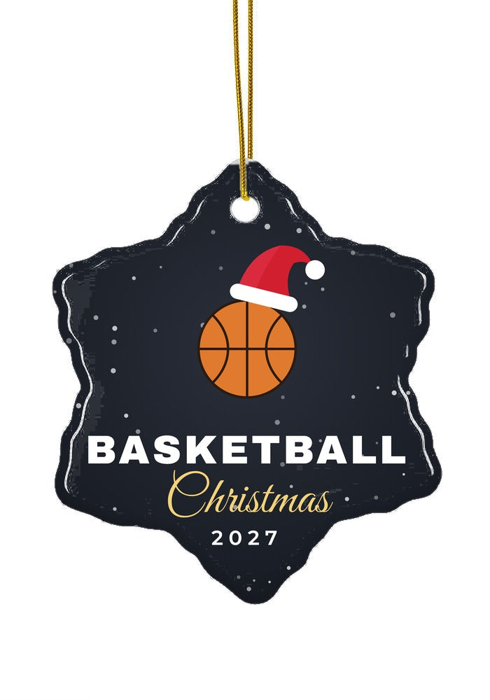 Basketball ornament, snowflake shape