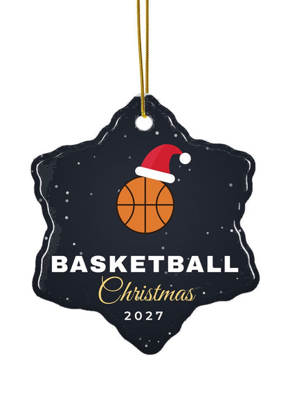 Basketball ornament, snowflake shape