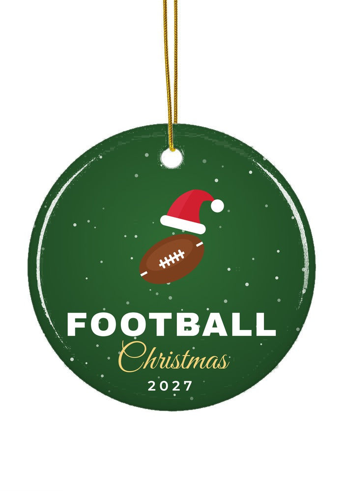 Football ornament, circle shape