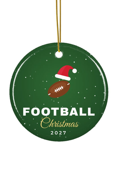 Football ornament, circle shape