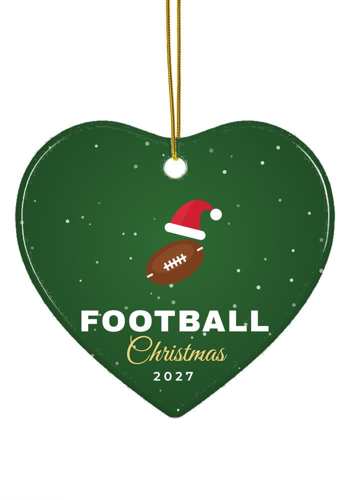 Football ornament, heart shape