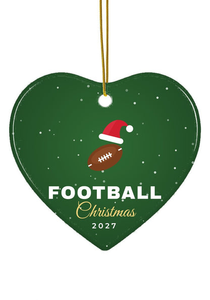 Football ornament, heart shape