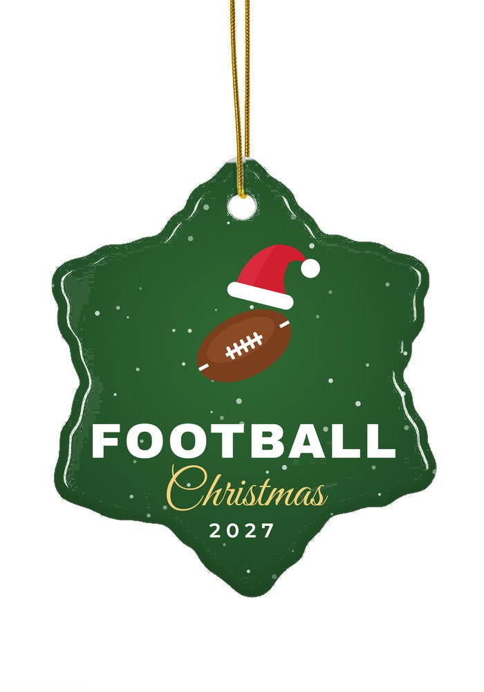 Football ornament, snowflake shape