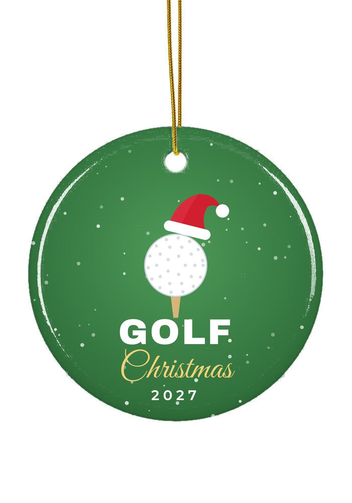 Golf ornament, circle shape