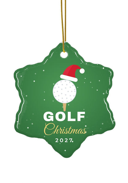 Golf ornament, snowflake shape