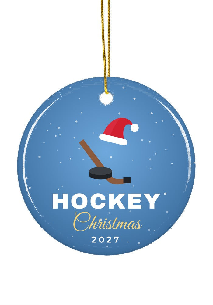 Hockey ornament, circle shape