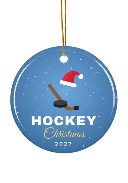 Hockey ornament, circle shape