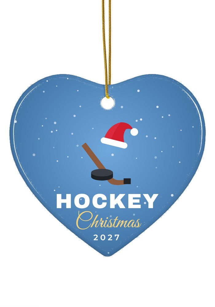Hockey ornament, heart shape