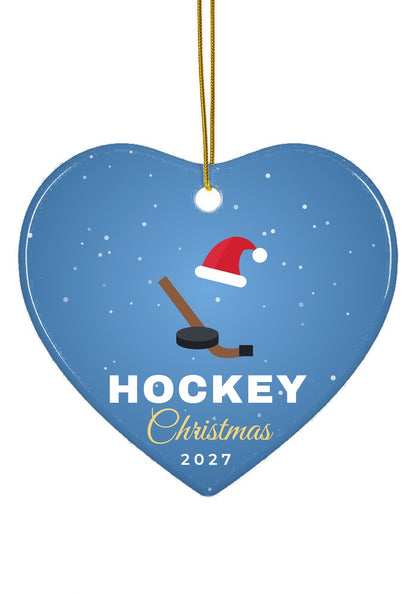 Hockey ornament, heart shape