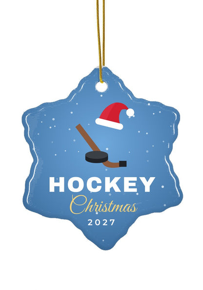 Hockey ornament, snowflake shape