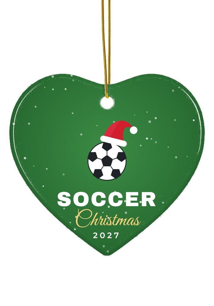 Soccer ornament, heart shape