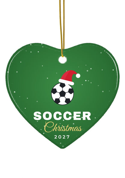 Soccer ornament, heart shape