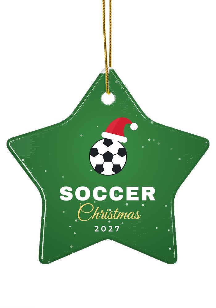 Soccer ornament, star shape