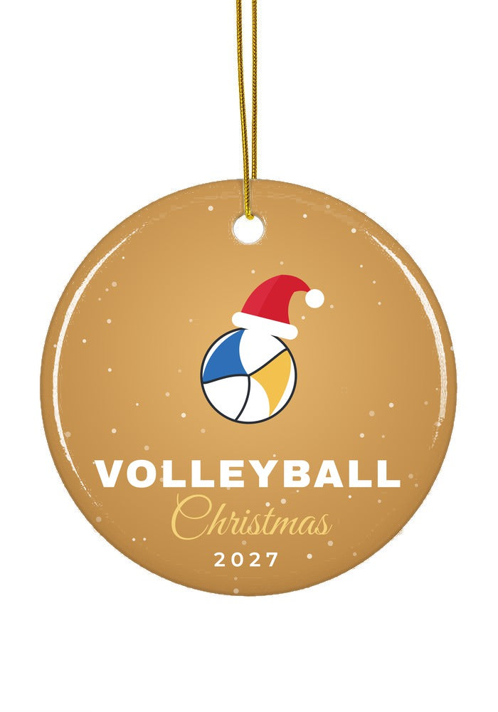 Volleyball ornament, circle shape