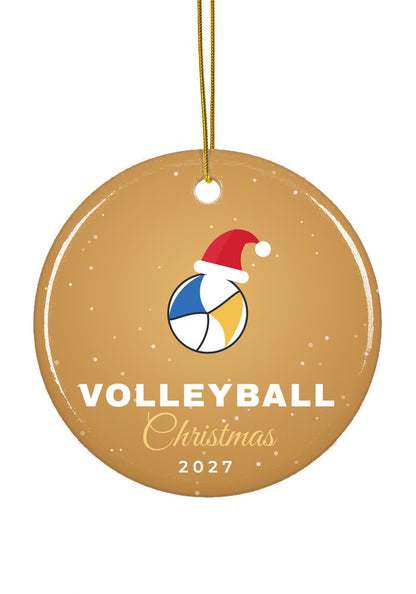 Volleyball ornament, circle shape