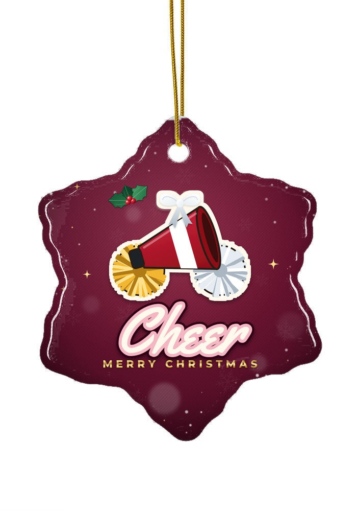 Cheer ornament, snowflake shape