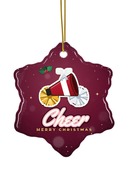 Cheer ornament, snowflake shape