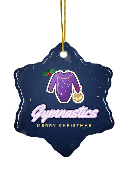 Gymnastics ornament, snowflake shape