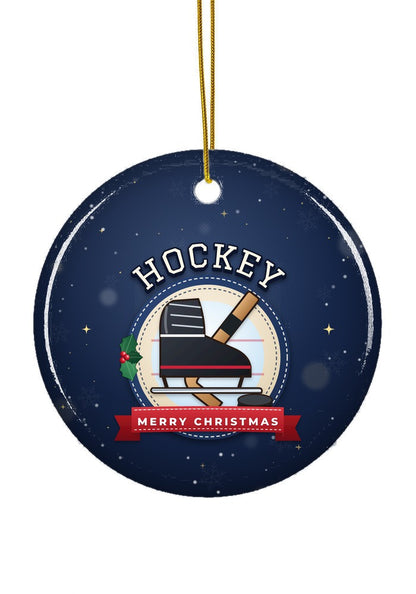 Hockey ornament, circle shape