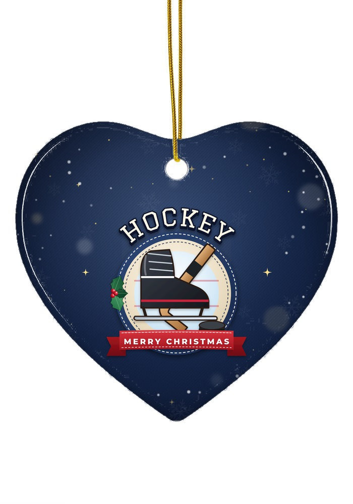 Hockey ornament, heart shape