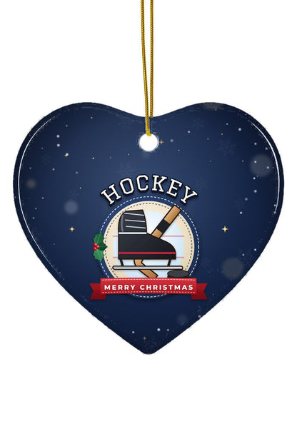 Hockey ornament, heart shape