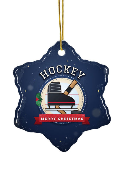 Hockey ornament, snowflake shape