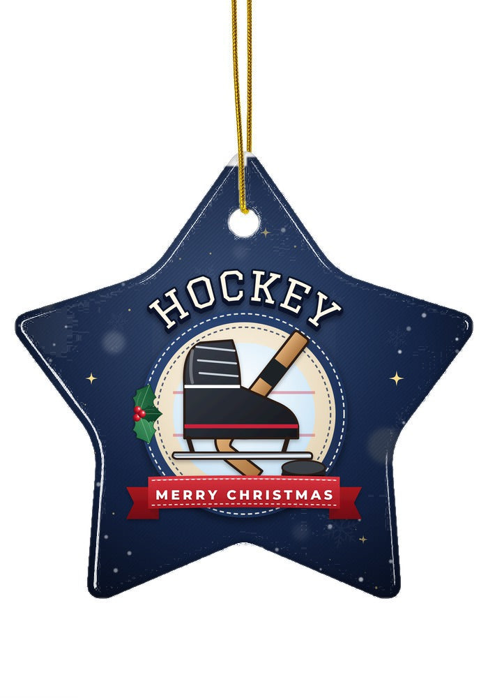 Hockey ornament, star shape