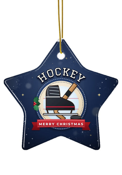 Hockey ornament, star shape