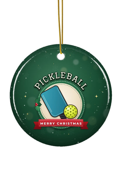 Pickleball ornament, circle shape