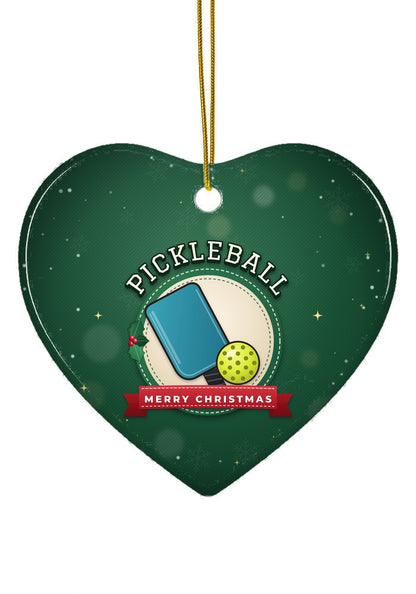 Pickleball ornament, heart shape