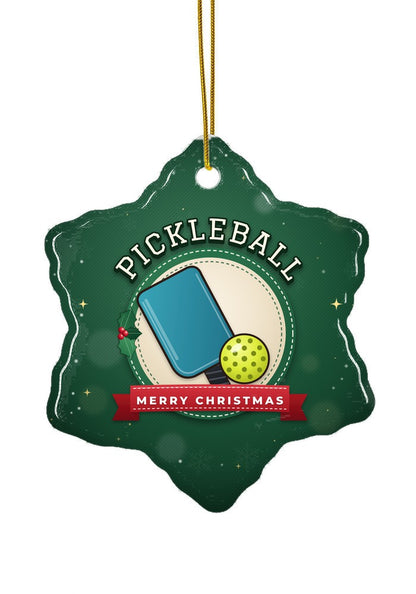Pickleball ornament, snowflake shape