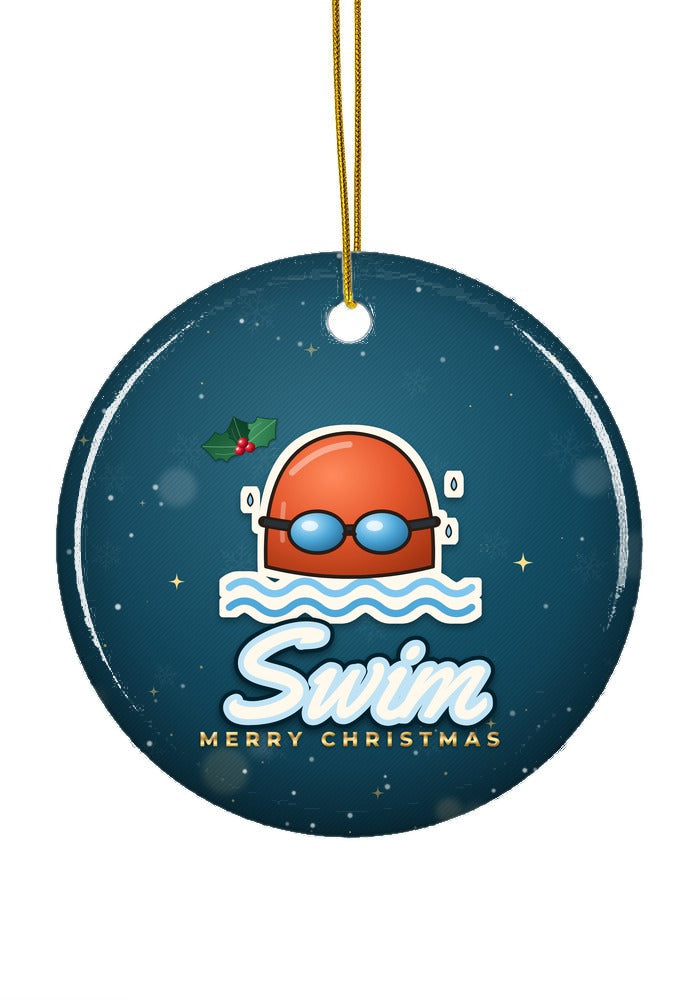 Swim ornament, circle shape