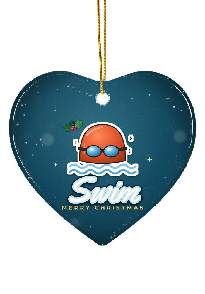 Swim ornament, heart shape